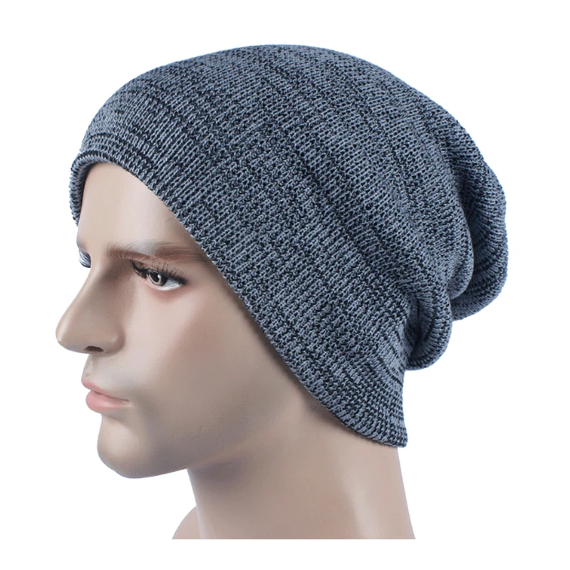 New Winter Knitted Hat Women Men Unisex Striped Beanies Warm Snow Casual Knit Hat Mens Women