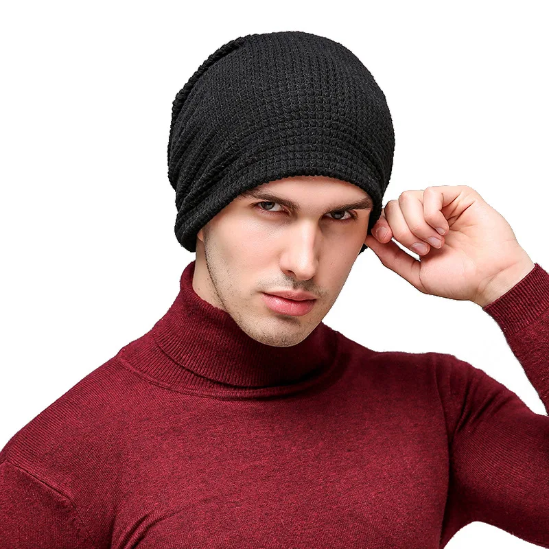 HaisongcaiHedy 2018 New Cool Elastic Knitted Hat Winter Spring Warm Men Women Cap Outdoor Skullies Beanies