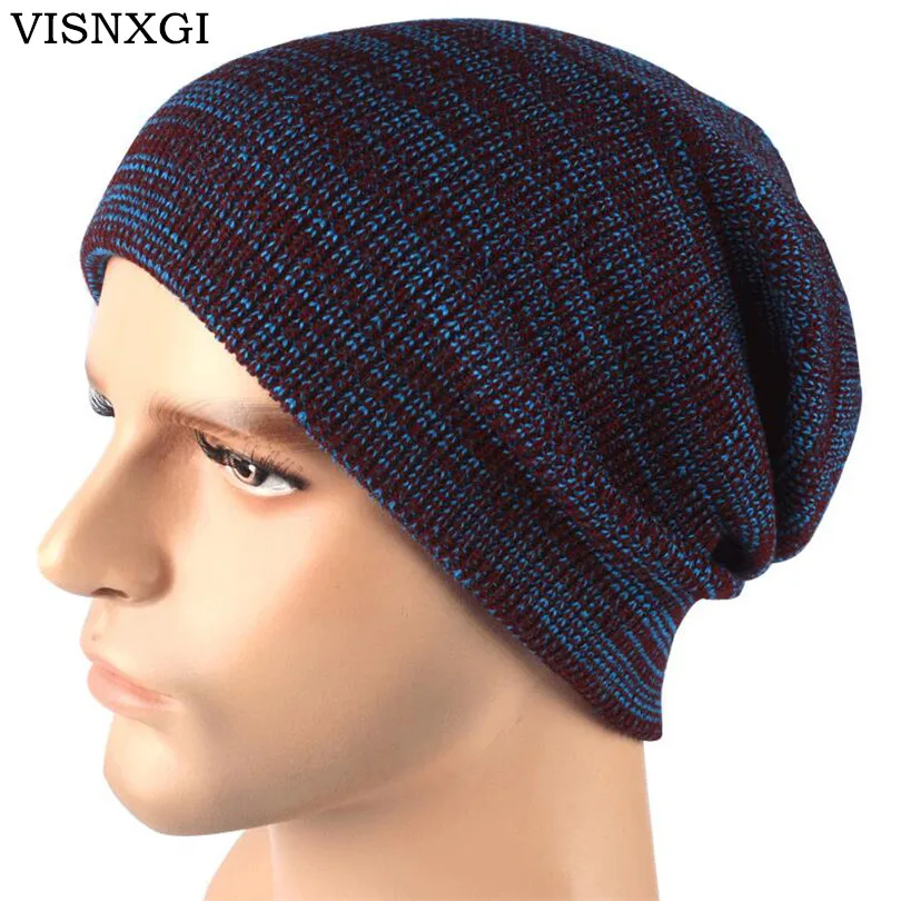 VISNXGI Warm Knitted Hat Women Winter Hat For Women Skullies Beanies Balaclava Warm Winter Cap Men