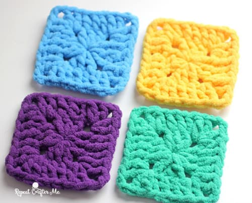 Bright & Bulky - easy crochet squares