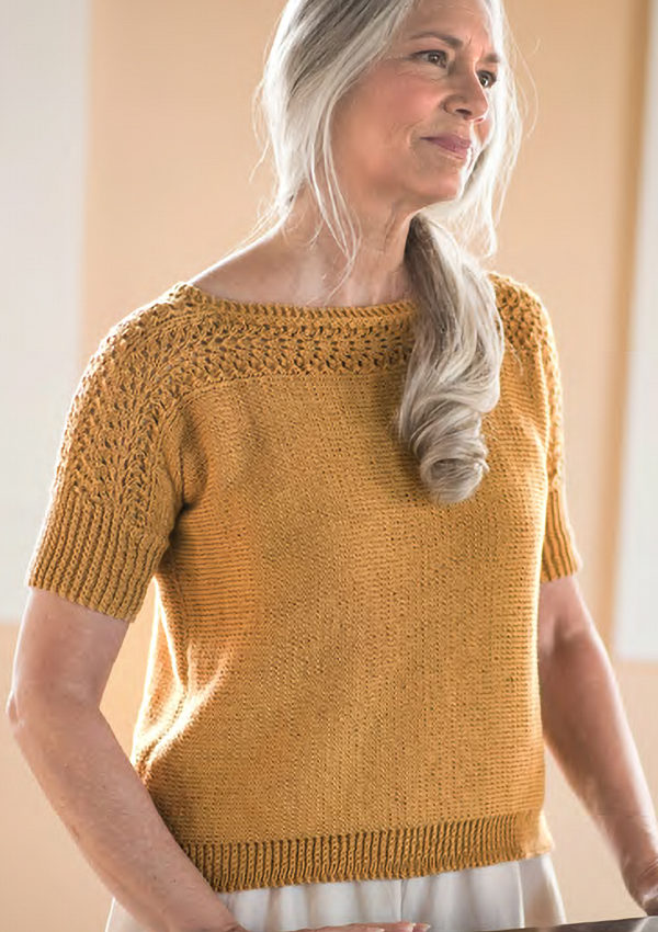 Free Knitting Pattern for 4 Row Repeat Diane Top