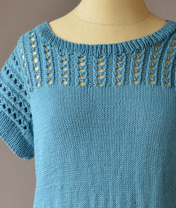 Free Knitting Pattern for Blissful Tee Top