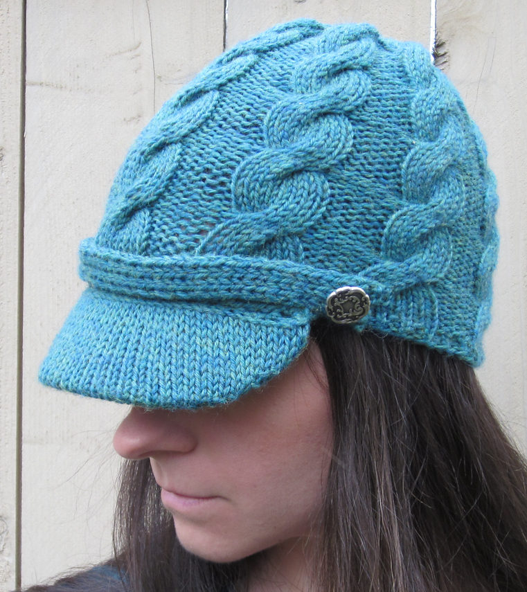 Free Knitting Pattern for Cabled Chapeau