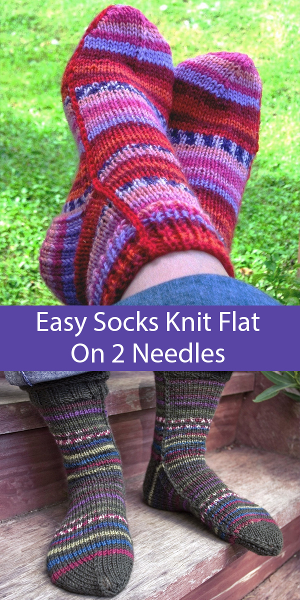 Easy Socks on 2 Needles Knitting Patterns