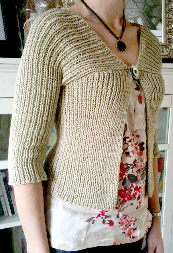 Free Knitting Pattern for Easy High Line Cardigan