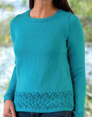 Placed Lace Pullover Free Knitting Pattern