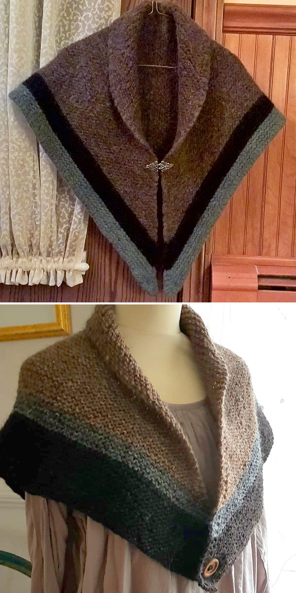 Free Knitting Pattern for Easy Outlander Inspired When In Scotland Shawl