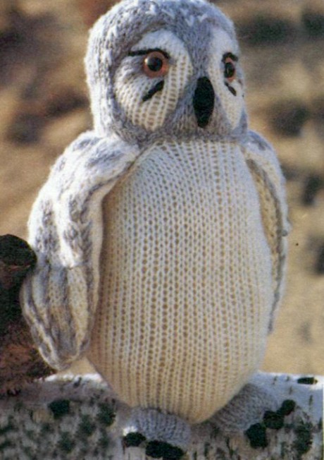 Вяжем спицами полярную сову
