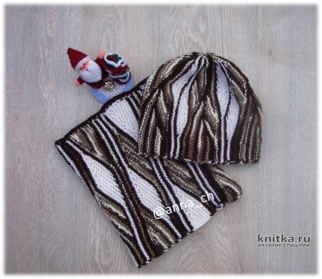 Свинг вязание: шапка и снуд спицами от Анны Черновой. Вязание спицами.