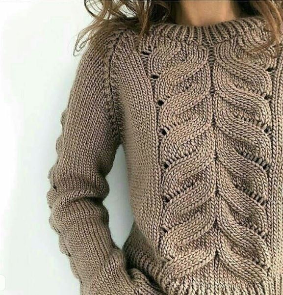 пуловер спицами женский схема