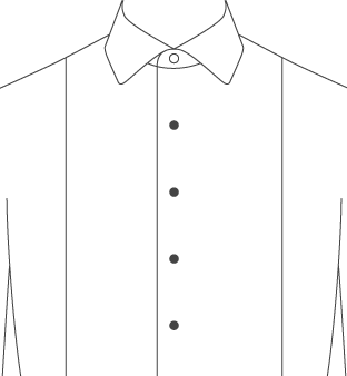 Piqué Bib Front Tuxedo Shirt Style
