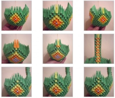 Модульное оригами Змей Горыныч схема 4