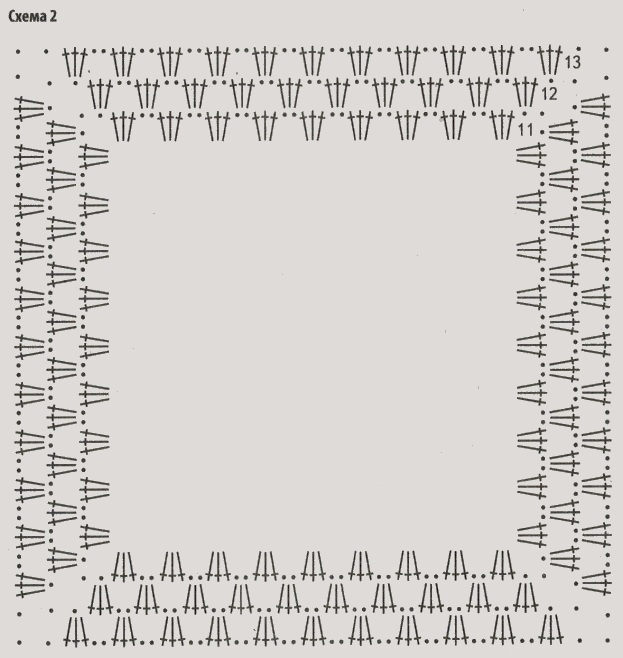 tunika iz babushkinyx kvadratov kryuchkom shema 2 - Вязаная туника крючком схемы и описание