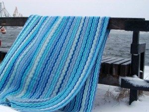 Blue Waves Crochet Blanket Free Beginner Crochet Pattern