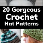 Crochet Hat Patterns Collage