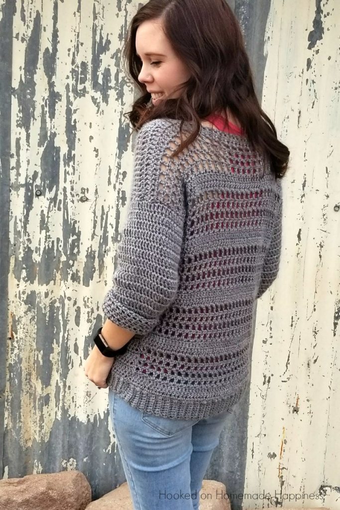Simple Crochet Sweater Pattern - Making your own sweaters is easier than you might think! Just start with 2 rectangles and add some sleeves!