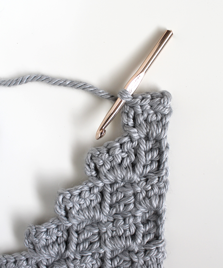 diagonal crochet stitch tutorial